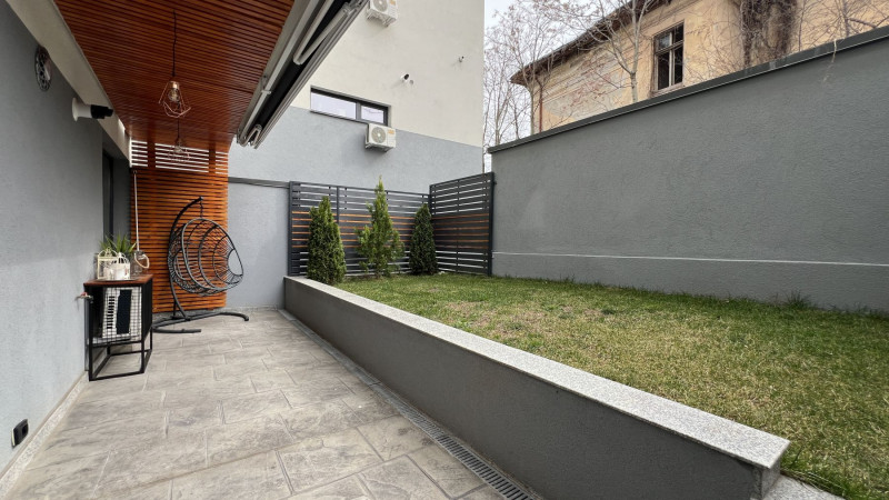 Unirii bloc 2023, apartament mobilat complet, terasa, gradina si garaj !