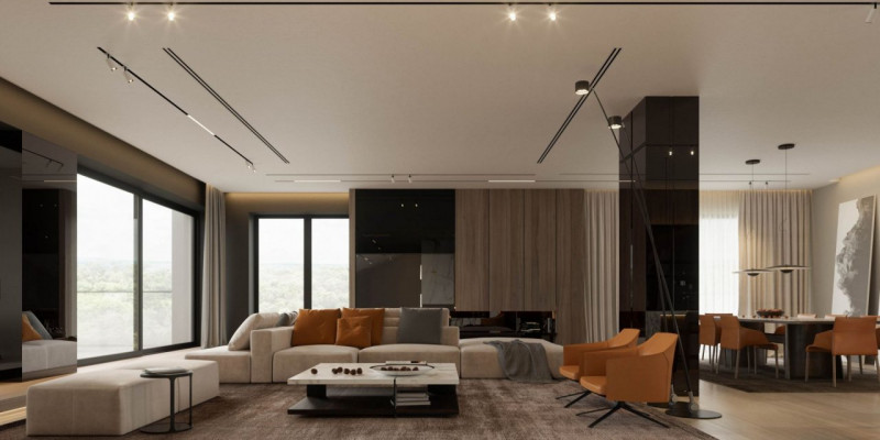 Penthouse 5 camere | 358 mp, terasă 84 mp, vedere pădure – Pines Residence