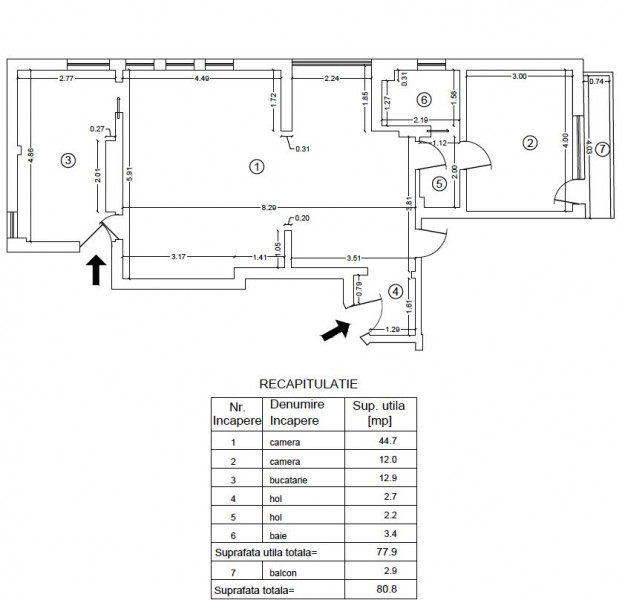 Vanzare  apartament 3 camere Domeni