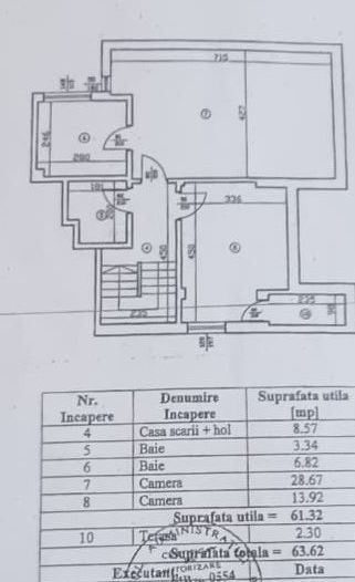 Dsamaroia vânzare apartament 3 camere dispus pe 2 etaje