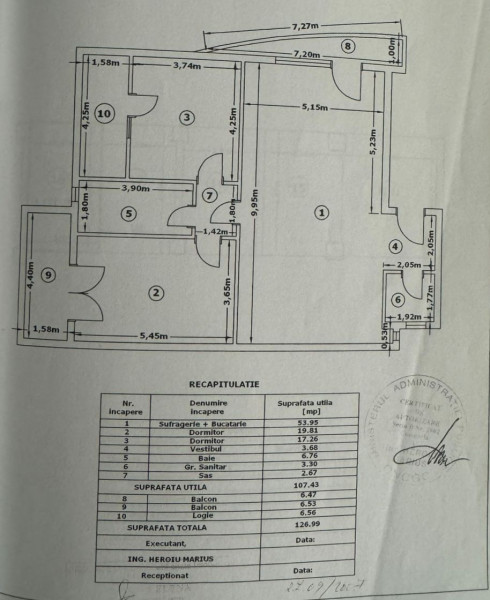 Sisesti - Bucuresti Targoviste-Apartament 3 camere de vânzare – etaj 1 