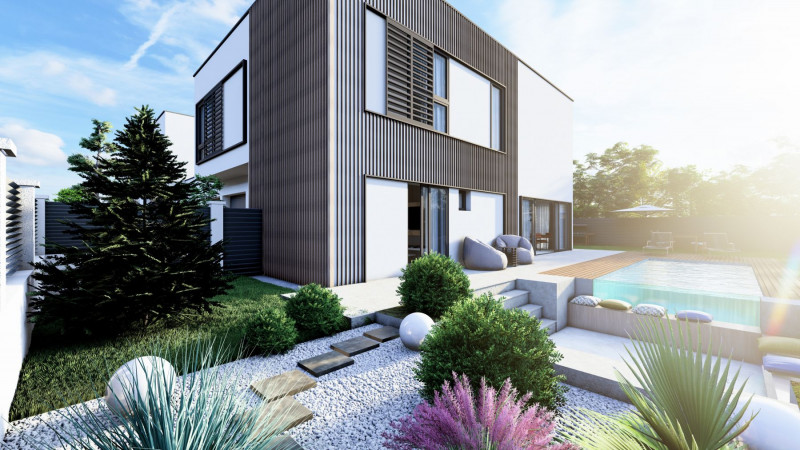 Vila moderna posibilitate personalizare – piscina exterioara si garaj dublu!