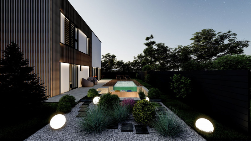 Vila moderna posibilitate personalizare – piscina exterioara si garaj dublu!
