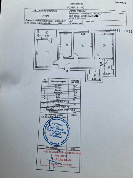 Vânzare apartament de 3 camere Exigent Plaza Lujerului