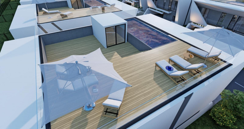 Vila cu design modern si piscina pe acoperis!