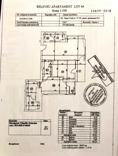 Vânzare apartament de 3 camere Unirii- Popa Nan