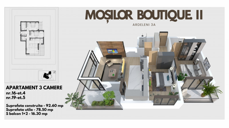 Mosilor Boutique II, apartamente noi si moderne !