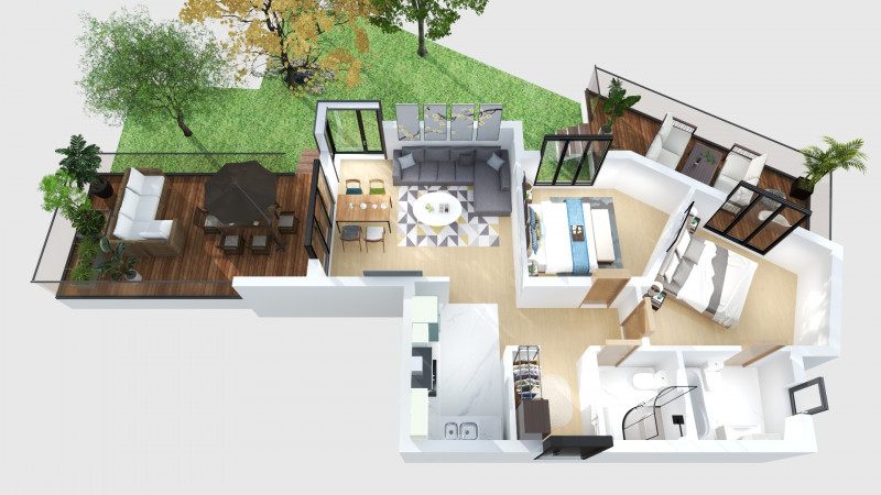 Mosilor Boutique II  apartament cu gradina si 2 terase !