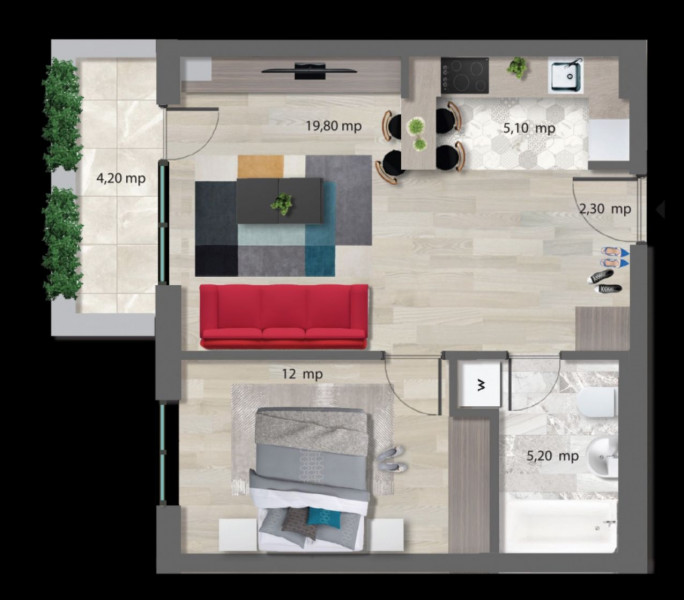 Inchiriere apartament nou 2 camere NEW POINT -PIPERA