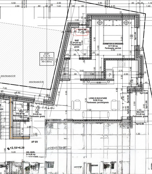 Mosilor Boutique II, apartament cu 2 camere, 2 bai. Discount special *