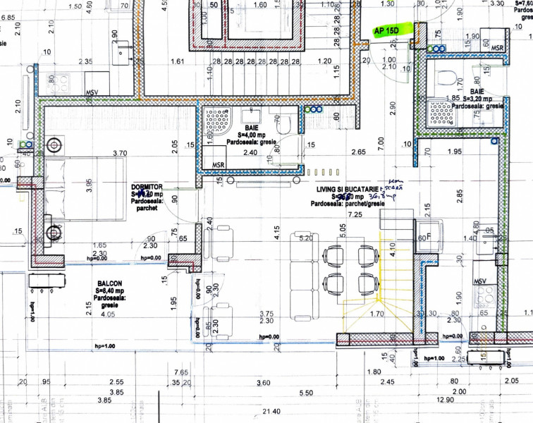 Dacia-Mosilor duplex cu vedere Sud
