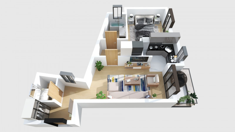 Mosilor, apartament cu 2 bai 