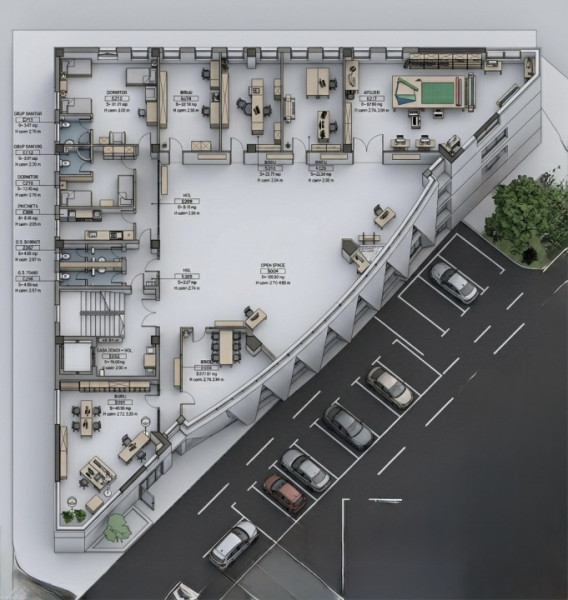 Spațiu de birouri în Aviatiei – Etaj integral 535 mp