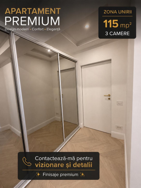 Vânzare apartament de 3 camere Unirii Bloc 2023