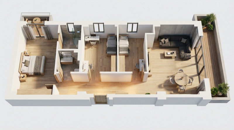 3 camere Băneasa – Sisești - 87 mp utili - loc parcare inclus 