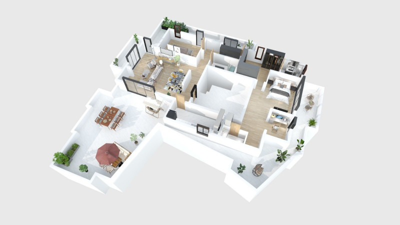 Penthouse cu terasa de 60mp, priveliste libera 360grade