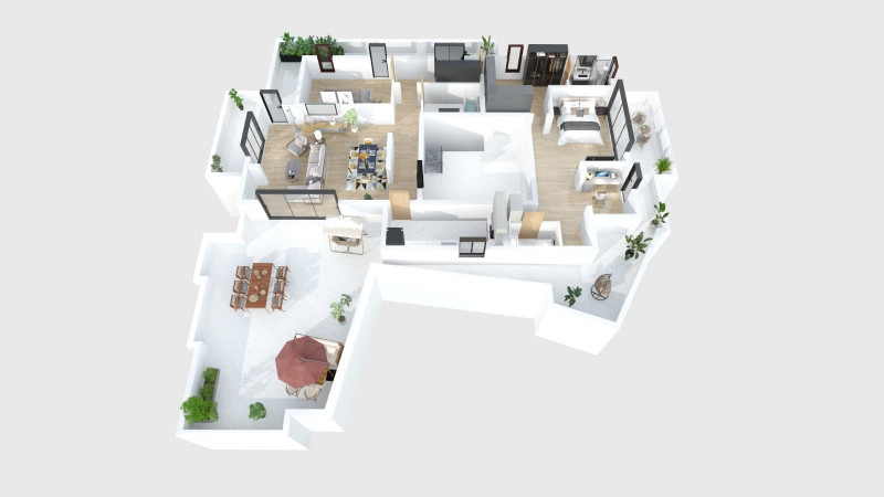 Penthouse cu terasa de 60mp, priveliste libera 360grade