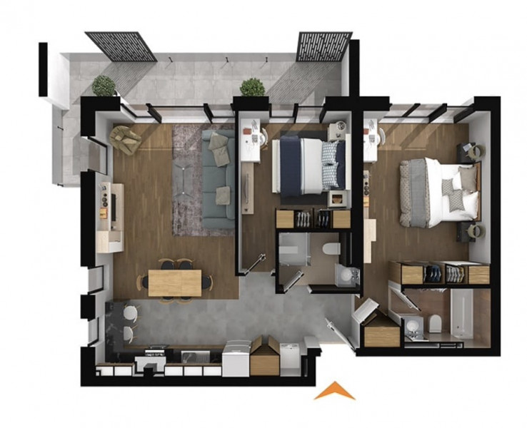 Apartament premium 3 camere de închiriat în Iancu Nicolae – 2 locuri parcare