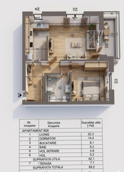 Apartament de vânzare Tunari - Otopeni – 2 camere, 
