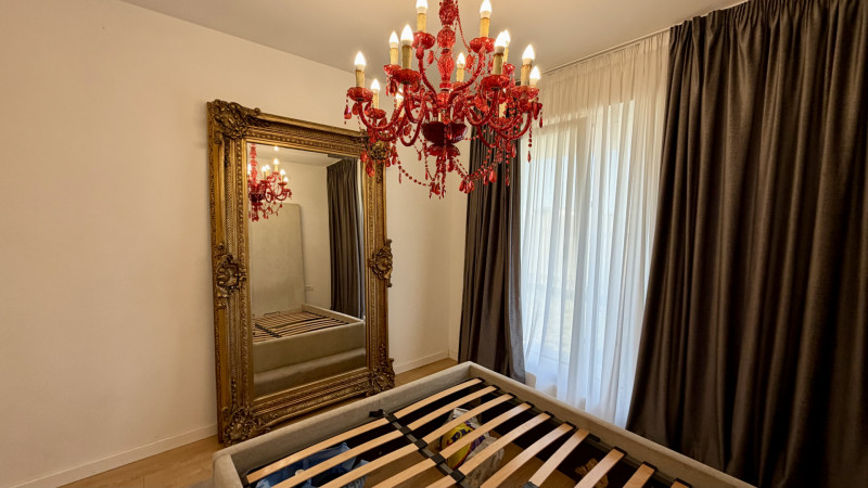 2 camere cu grădină privată de 50 mp de închiriat în Tunari  parcare inclusa