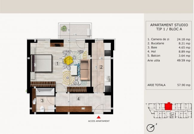 Apartamente 2, 3 si 4 camere de vanzare situate in ansamblu residential 
